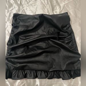 Mable : Black “Leather” Mini Skirt